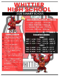 WHS Summer School Flyer